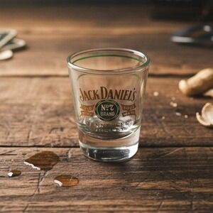 Jack Daniels "Old Time Sour Mash" Shot Glass, Tennessee Whiskey Shooter, Barware